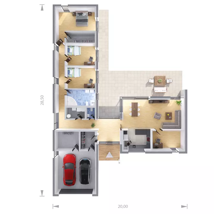 Moderní bungalov Comfort Přízemí