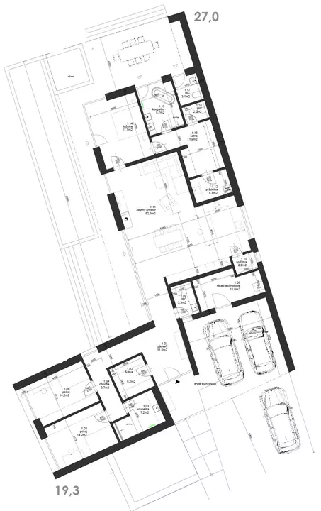 Individuální dům Rokycany Přízemí